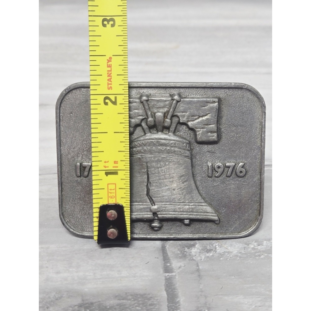 VTG 1975‎ Liberty Bell Bicentennial Belt Buckle Pewter - Picture 3 of 4